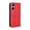 BLU G53 Red Leather Phone Case - Retro Texture, Magnetic Buckle - 3