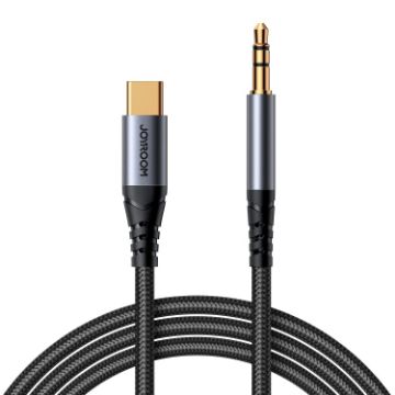 JOYROOM USB-C to 3.5mm Audio Adapter Cable - 1.2m (Black) - 1