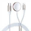 JOYROOM S-IW012 2 in 1 USB to 8 Pin + Magnetic Watch Wireless Charging Data Cable - 1