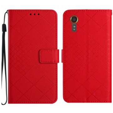 Samsung Galaxy Xcover 7 5G Red Leather Phone Case - 1
