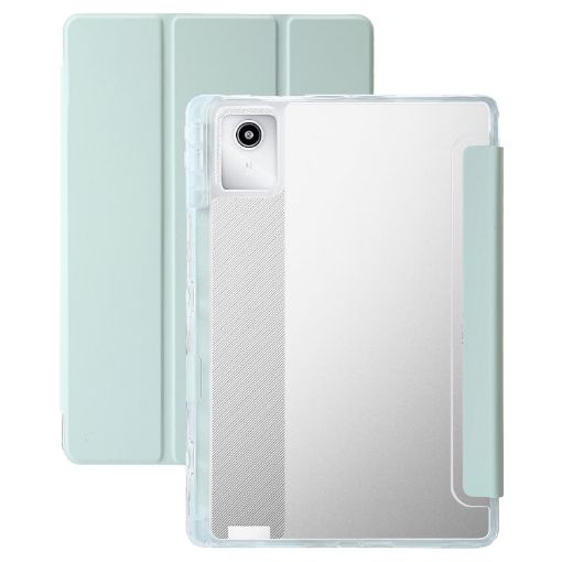 Clear Acrylic 3-Fold Leather Tablet Case for Lenovo Tab M11/Xiaoxin Pad 11 - 1