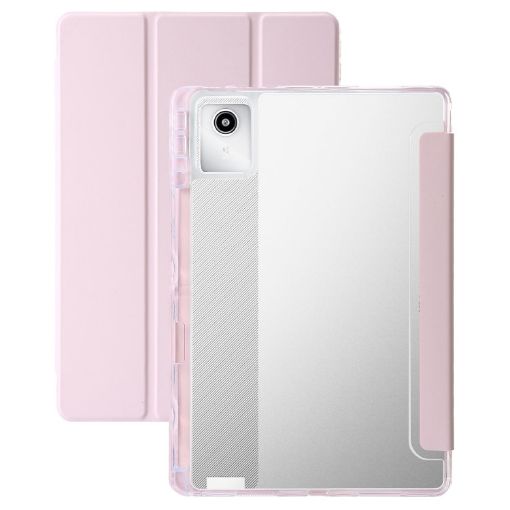 Clear Acrylic 3-Fold Leather Tablet Case for Lenovo Tab M11/Xiaoxin Pad 11 - 1
