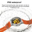 K62 Waterproof Bluetooth Call Smart Sports Watch, Brown Leather - 4