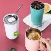 Picture of 401-500ml 304 Stainless Steel Portable Mug Coffee Cup with Lid Leakproof Thermos Drink Bottle (Green)