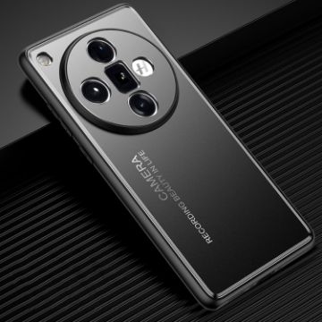 OPPO Find X7 Ultra Frosted Metal Phone Case - Black - 1