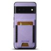 Google Pixel 6 Purple Litchi Leather Card Bag Stand Phone Case - 1