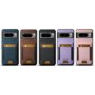 Google Pixel 6 Purple Litchi Leather Card Bag Stand Phone Case - 7