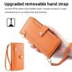 Samsung Galaxy M52 5G Sheep Texture Cross-body Zipper Wallet Leather Phone Case - Orange - 6