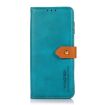 Blue Dual-Color Cowhide Flip Leather Case for Motorola Moto G04/G24 - 3