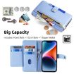 Samsung Galaxy A12 Sheep Texture Cross-body Zipper Wallet Leather Phone Case Blue - 2