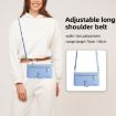 Samsung Galaxy A03s Sheep Texture Cross-body Zipper Wallet Leather Phone Case Blue - 7