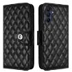 Samsung Galaxy A15 5G Rhombic Texture Flip Leather Phone Case - Black - 2
