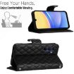 Samsung Galaxy A15 5G Rhombic Texture Flip Leather Phone Case - Black - 4