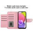 Samsung Galaxy A03s Pink Leather Flip Phone Case with Lanyard - 5