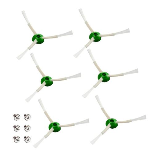 JUNSUNMAY 6pcs iRobot I&E&J Series Sweeper Triangle Side Brush Replacement - 1