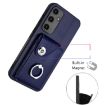 Samsung Galaxy A35 Card Bag Ring Holder Phone Case Blue - 4