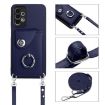 Samsung Galaxy A23 Organ Card Bag Ring Holder Phone Case Blue - 6