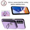 Samsung Galaxy A14 5G Purple Card Bag Ring Holder Case with Lanyard - 5