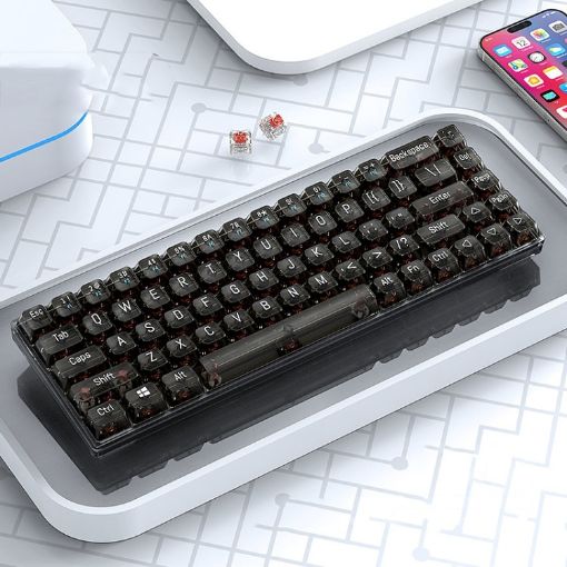 T-WOLF T40 68-Keys RGB Mechanical Keyboard (Black) - 1