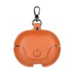 Huawei FreeClip Leather Earphone Case with Hook - Light Brown - 1