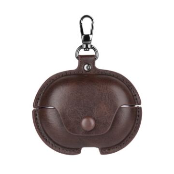 Huawei FreeClip Leather Earphone Case (Dark Brown) - 1