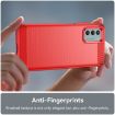 Nokia G42 Carbon Fiber Red TPU Phone Case - Brushed Texture - 5