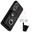 For Honor 90 Organ Card Bag Ring Holder Phone Case - Black - 4