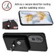 For Honor 90 Organ Card Bag Ring Holder Phone Case - Black - 5