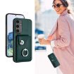 Samsung Galaxy A35 Organ Card Bag Ring Holder PU Phone Case Green - 5