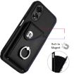 OPPO A58 4G Global Organ Card Bag Ring Holder Phone Case - Black - 4