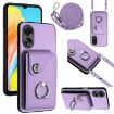 OPPO A38 4G/A18 4G Global Organ Card Bag Ring Holder Phone Case Purple - 1