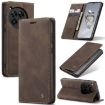 OnePlus 12 CaseMe 013 Retro Frosted Flip Leather Phone Case - Coffee - 1