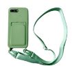 iPhone 8 Plus/7 Plus Liquid Silicone Phone Case with Card Slot & Lanyard - 1