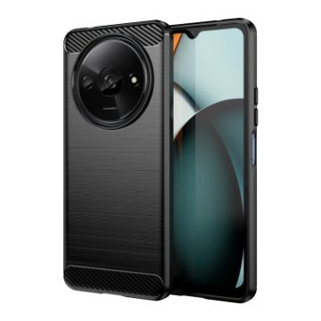 Xiaomi Redmi A3 Carbon Fiber TPU Phone Case - Black - 1