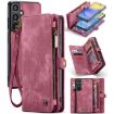 Samsung Galaxy A15 5G CaseMe 008 Zipper Wallet Leather Phone Case (Red) - 1