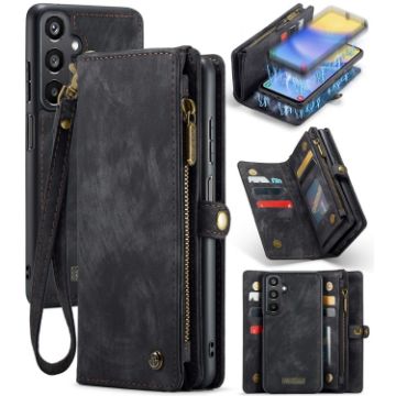 Samsung Galaxy A15 5G CaseMe 008 Zipper Wallet Leather Case (Black) - 1