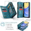 Samsung Galaxy A15 5G CaseMe 008 Zipper Wallet Leather Case (Blue) - 6