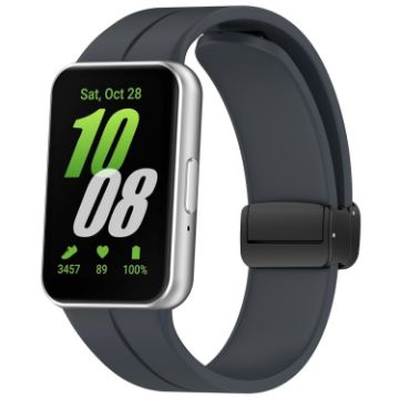 Samsung Galaxy Fit 3 SM-R390 Silicone Watch Band - Dark Gray - 1