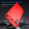 Samsung Galaxy Xcover 7 Carbon Fiber Brushed Texture TPU Phone Case - Red - 3
