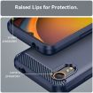 Samsung Galaxy Xcover 7 Carbon Fiber Brushed Texture TPU Phone Case Blue - 6