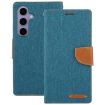 Samsung Galaxy S24 5G Green Fabric Texture Flip Leather Phone Case - 2