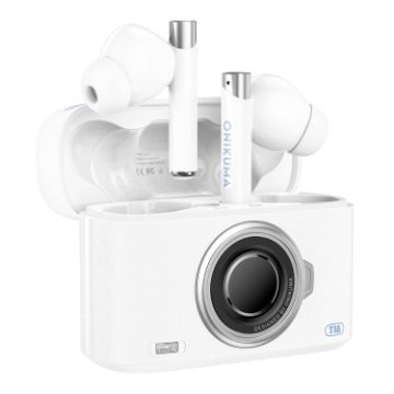 ONIKUMA T18 Bluetooth 5.3 Wireless Earphone White - 1