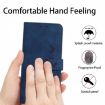 Motorola Moto G34 5G Blue Leather Phone Case with Lanyard - 6