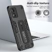 Motorola Moto E13 Brave Armor Finger Loop Holder Phone Case - Black - 2