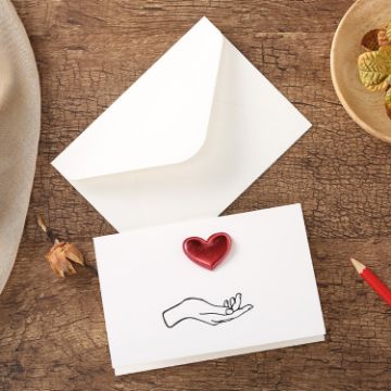 3D Heart Valentine Day Greeting Card with Envelopes - Palm - 1