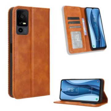 TCL 40 XE 5G/40 NxtPaper 5G Leather Phone Case (Brown) - 1