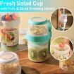 Salad Meal Shaker Cup Portable Fruit and Vegetable Container Blue - 3