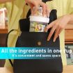 Salad Meal Shaker Cup Portable Fruit and Vegetable Container Blue - 7