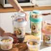 Salad Meal Shaker Cup Portable Fruit and Vegetable Container with Fork - 2