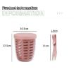 600ml Fruit and Veggie Snack Cup with Lid and Fork - Blue - 3